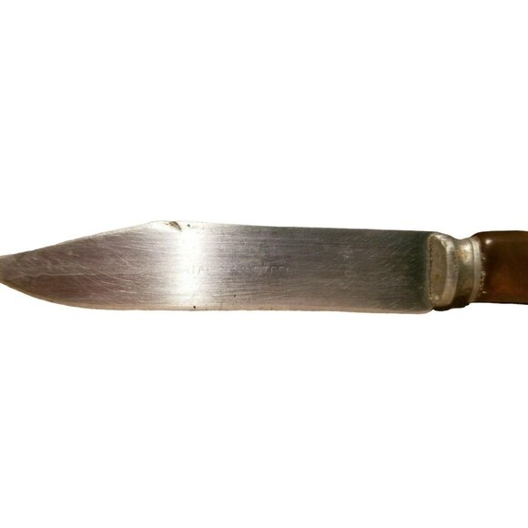 Vintage Kitchen Paring or Steak Knife Stainless Brown Bakelite? Handle 6" BT412 - Picture 4 of 4
